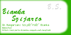 bianka szijarto business card